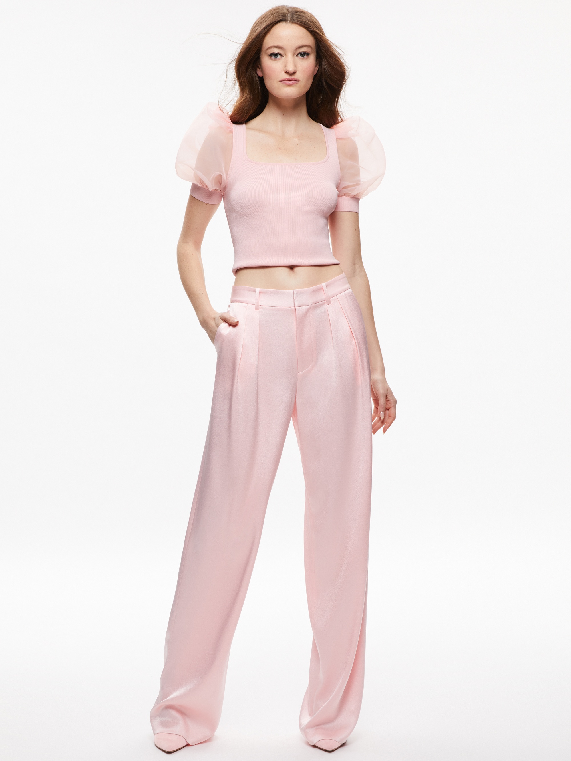 ABELLA PUFF SLEEVE SQUARE NECK SWEATER - 3