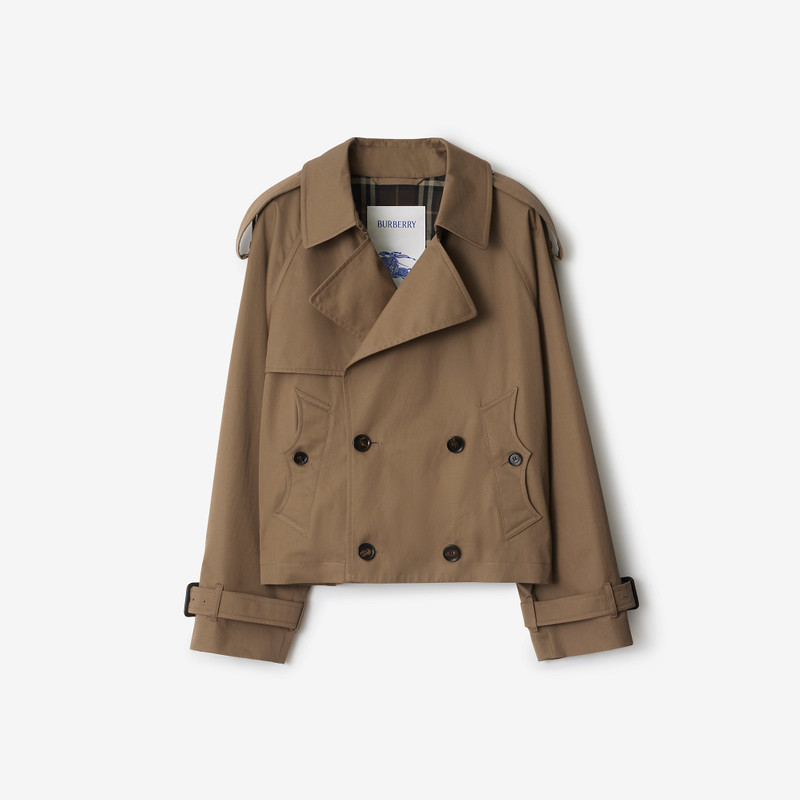 Cropped Gabardine Trench Jacket 1