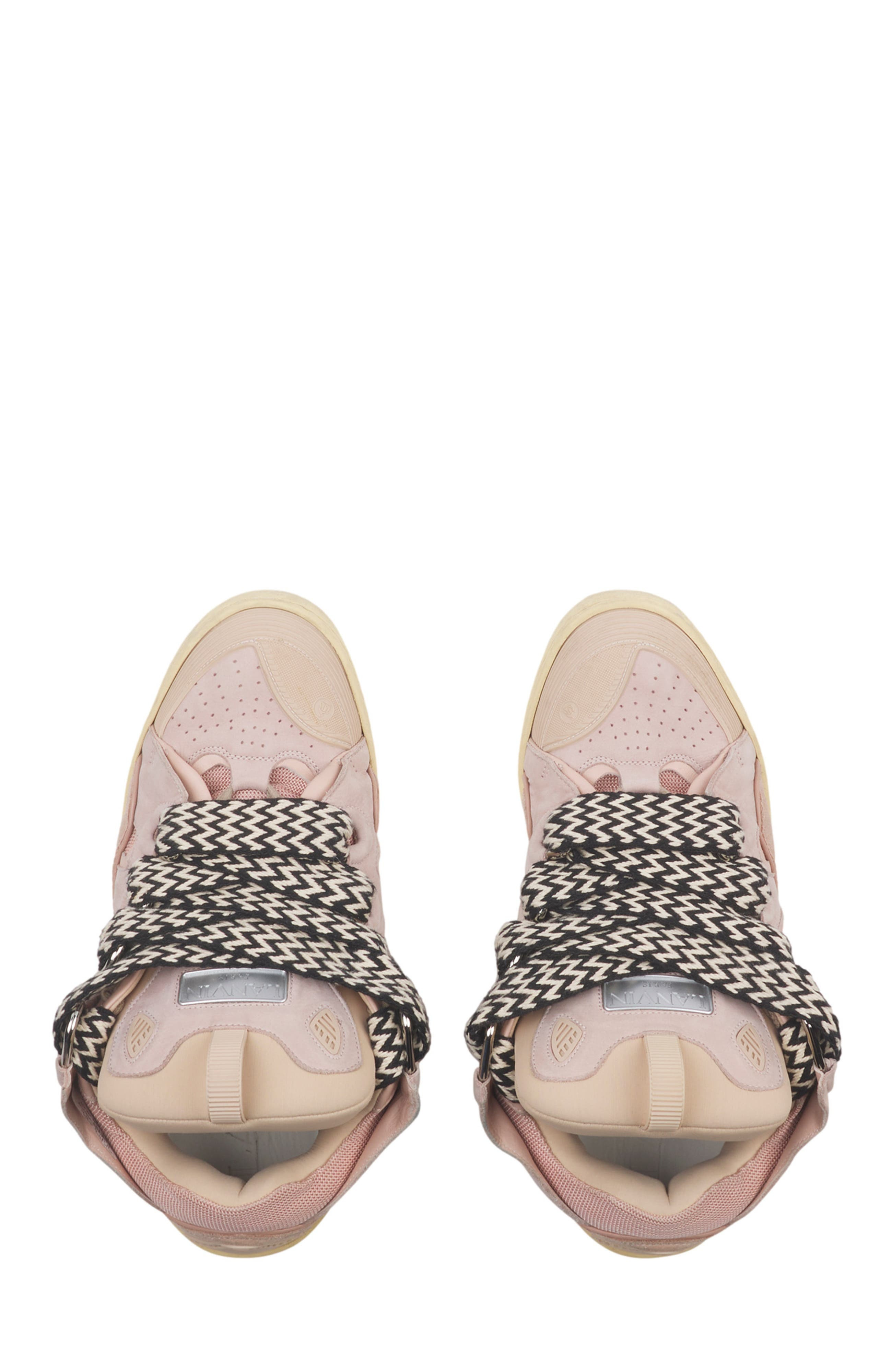 Lanvin LEATHER CURB SNEAKERS in Pale Pink at Nordstrom - 3