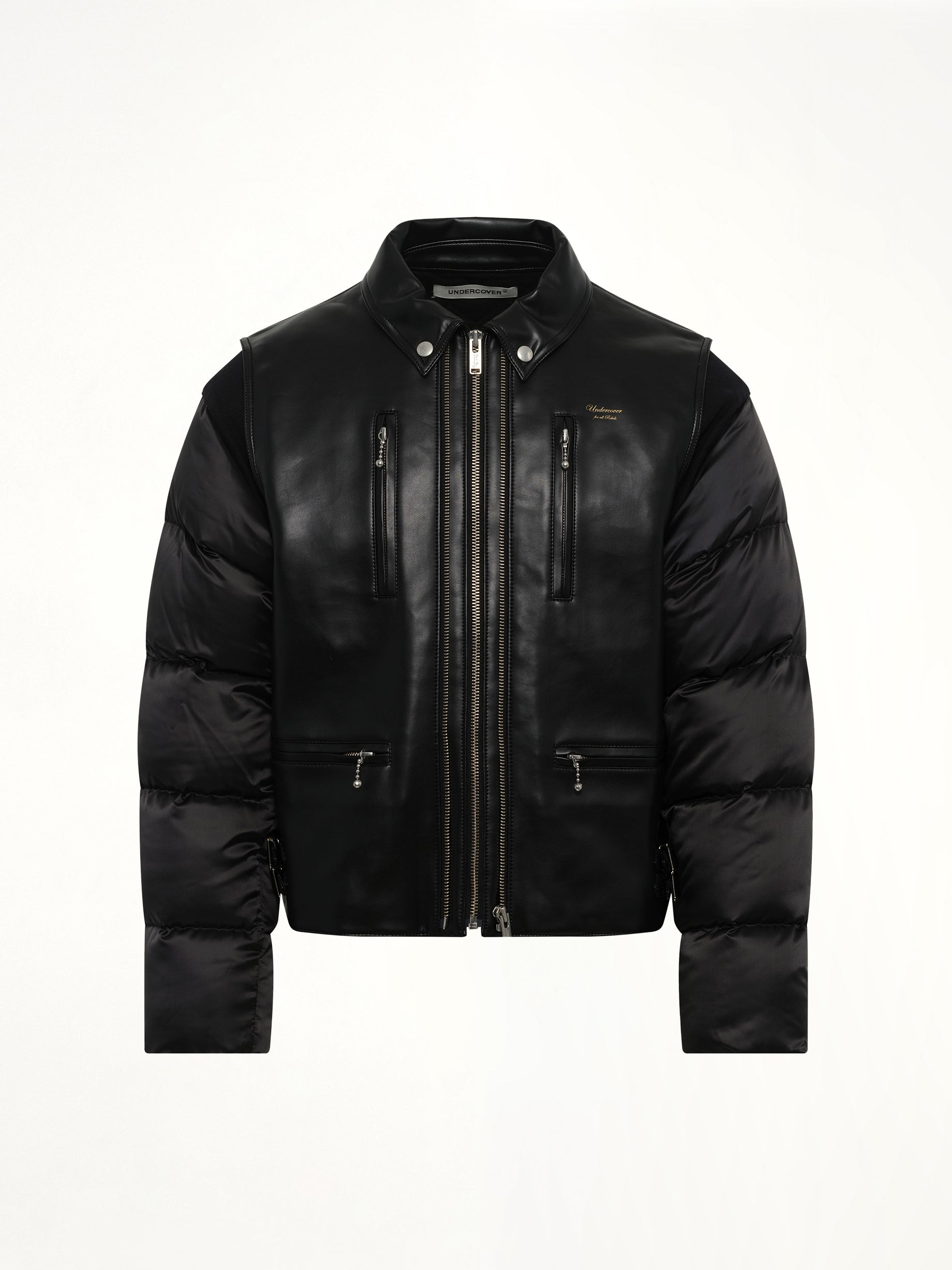Vegan Leather Blouson in Black - 2