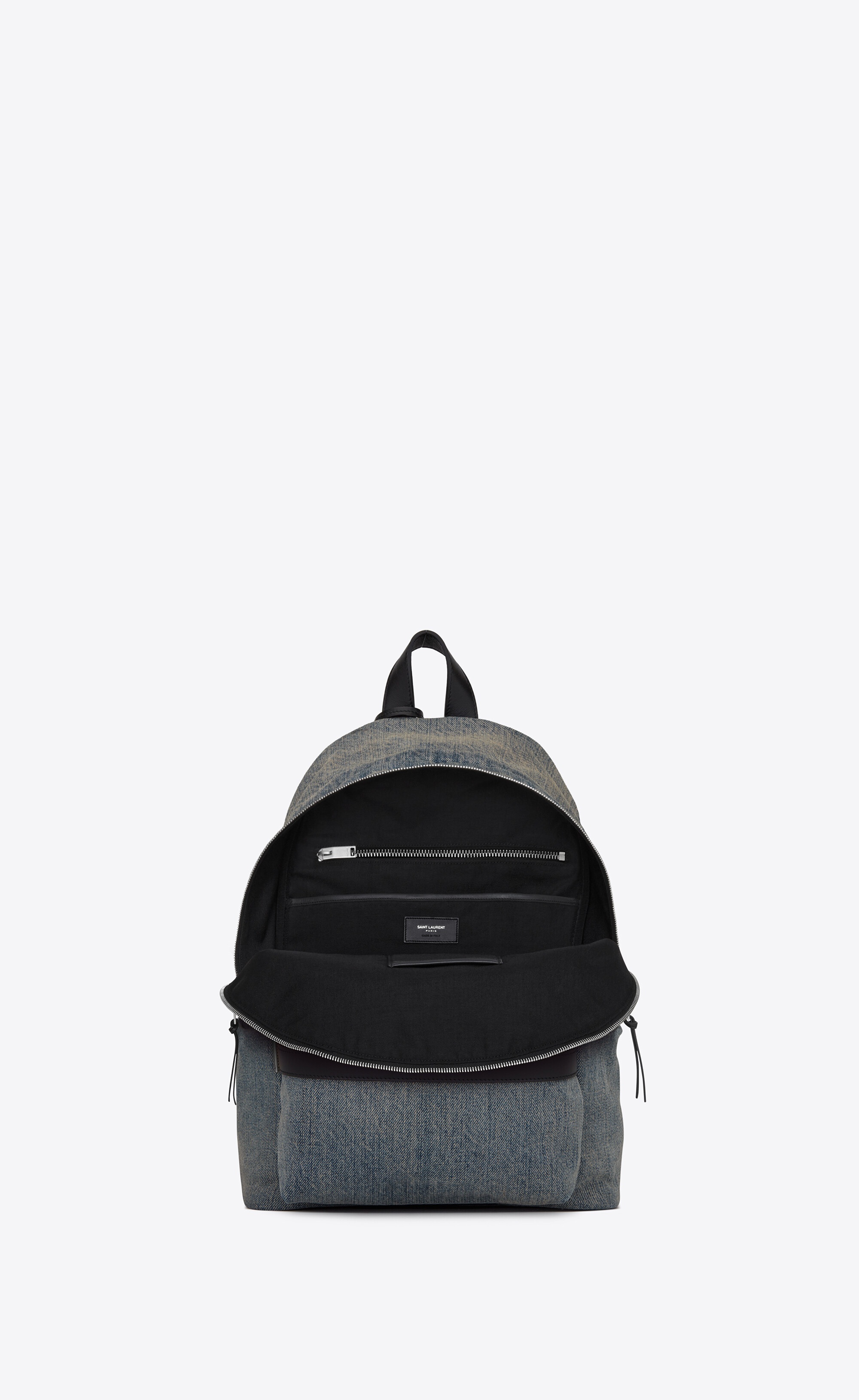 city mini backpack in bleached denim - 4