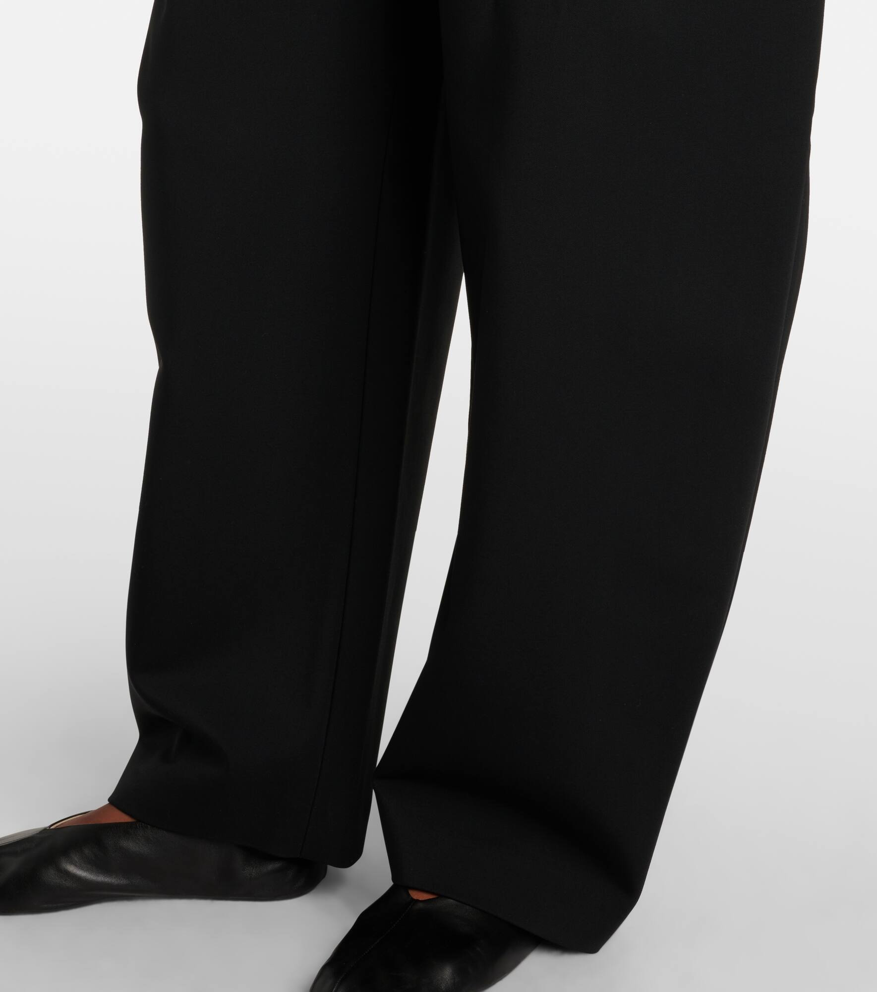 High-rise crêpe barrel-leg pants - 5