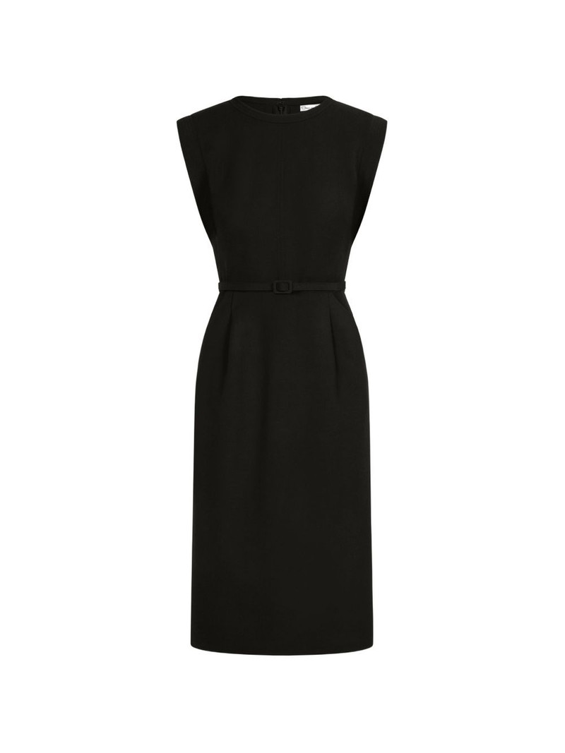 stitch-detailed wool-blend pencil dress 1
