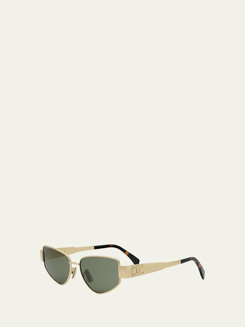 CELINE Men's Triomphe Metal Cat-Eye Sunglasses outlook