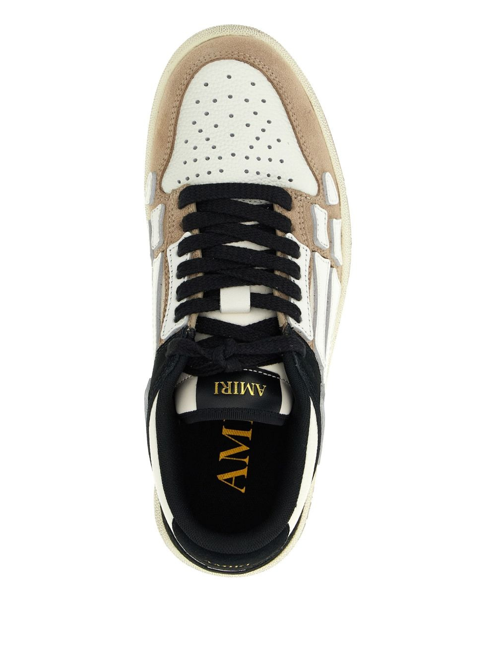 Distressed Skel leather sneakers - 4