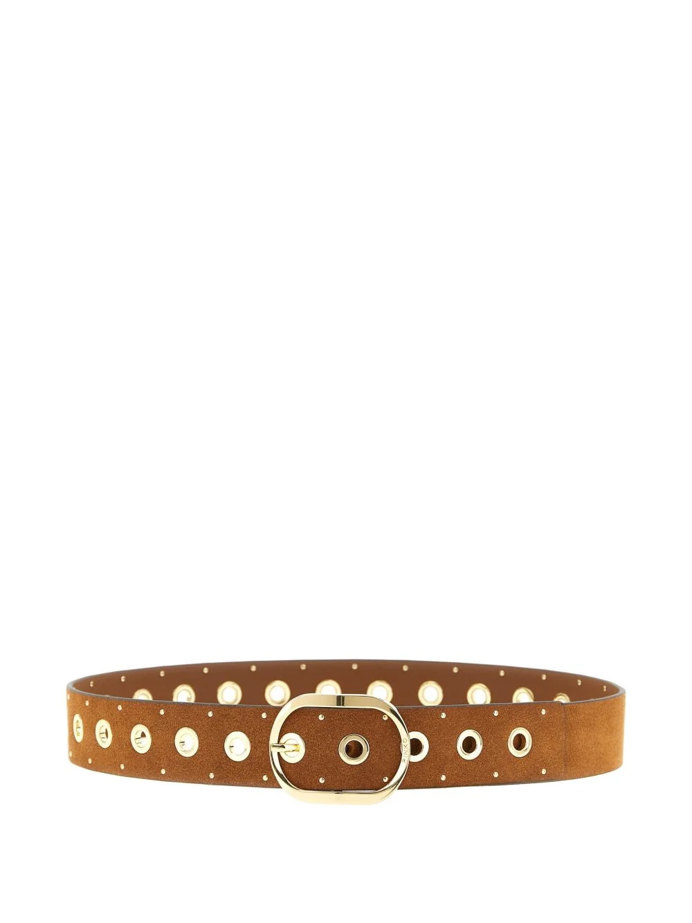 studded cut-out leather belt - 1