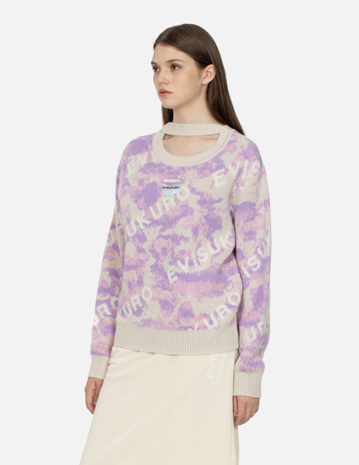 Monogram Jacquard Camouflage Oversized Sweater - 7