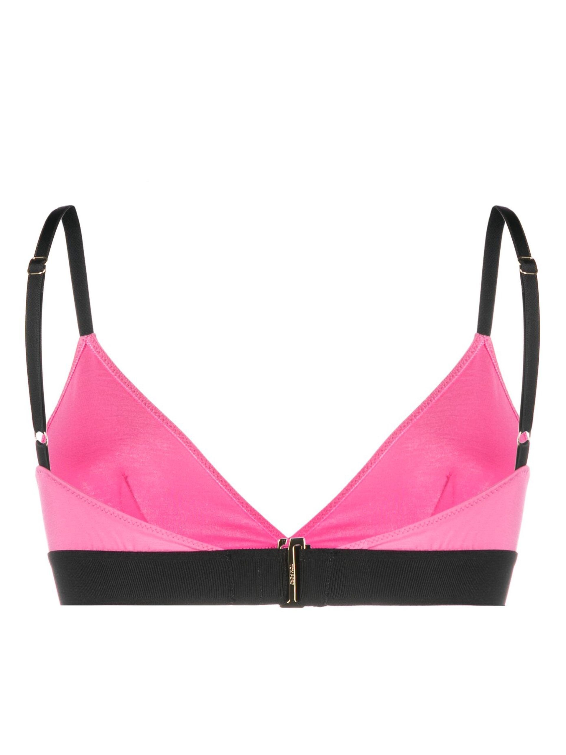 Pink Logo Underband Triangle Bra - 2
