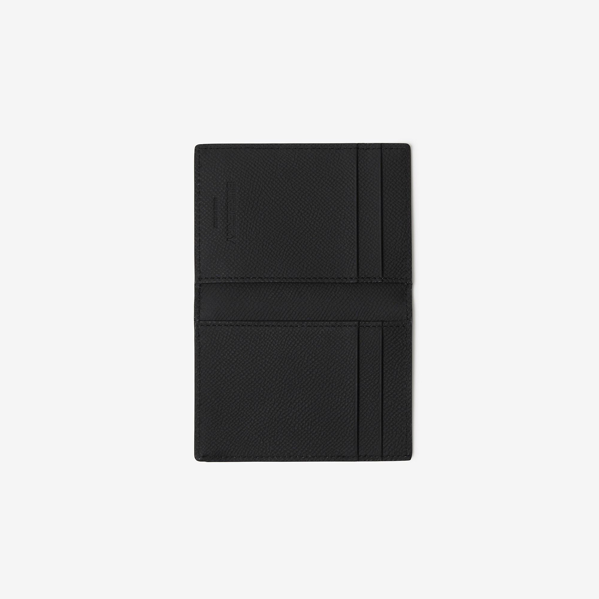 Grainy Leather TB Folding Card Case - 2