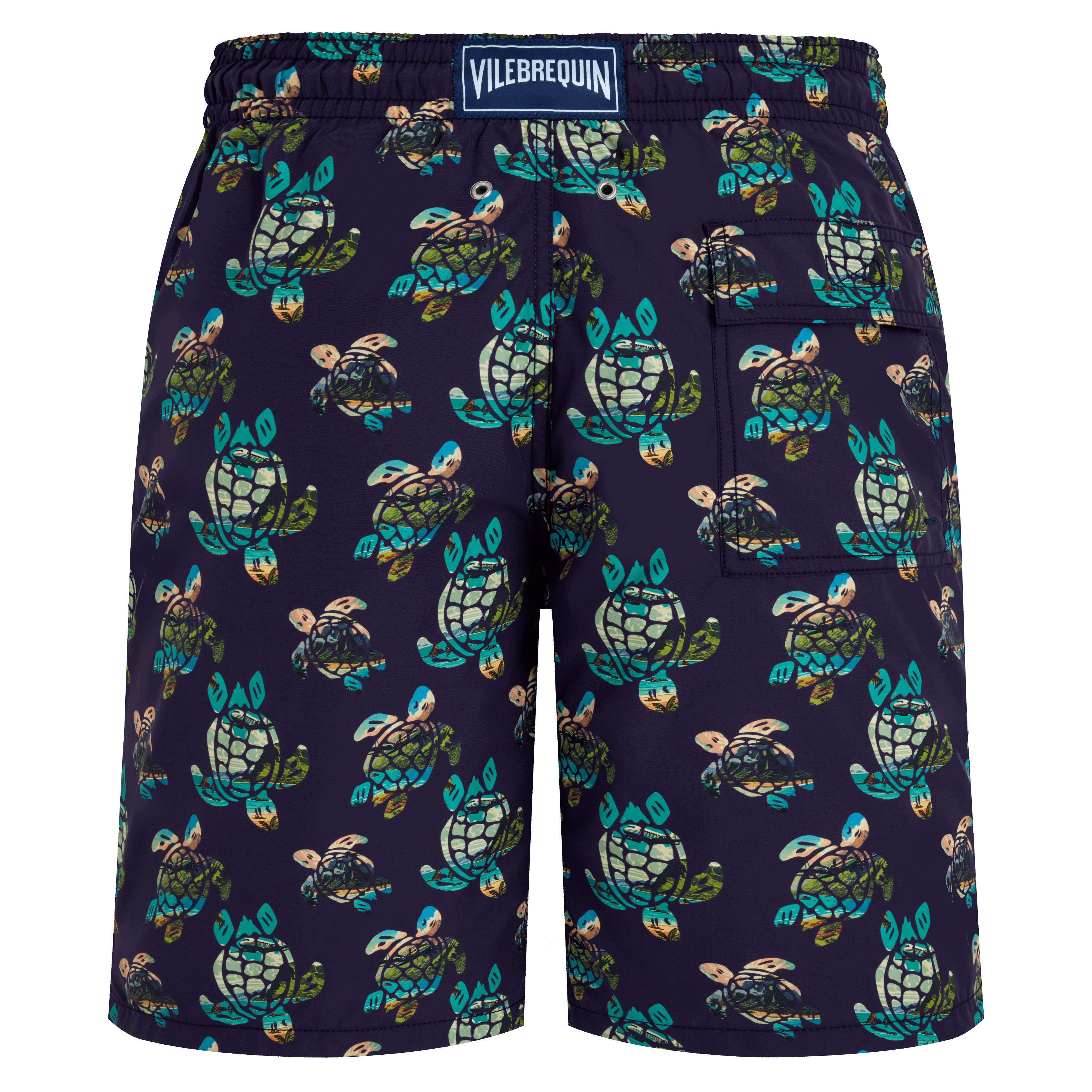 Men Long Swim Trunks Landscapes Turtles - 2