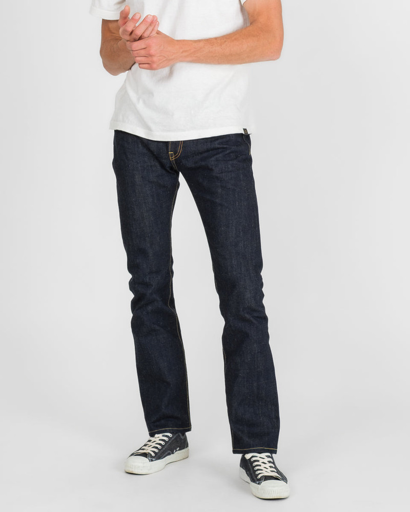 Iron Heart IH-555N 17OZ SELVEDGE DENIM SLIM CUT JEANS - NATURAL INDIGO outlook
