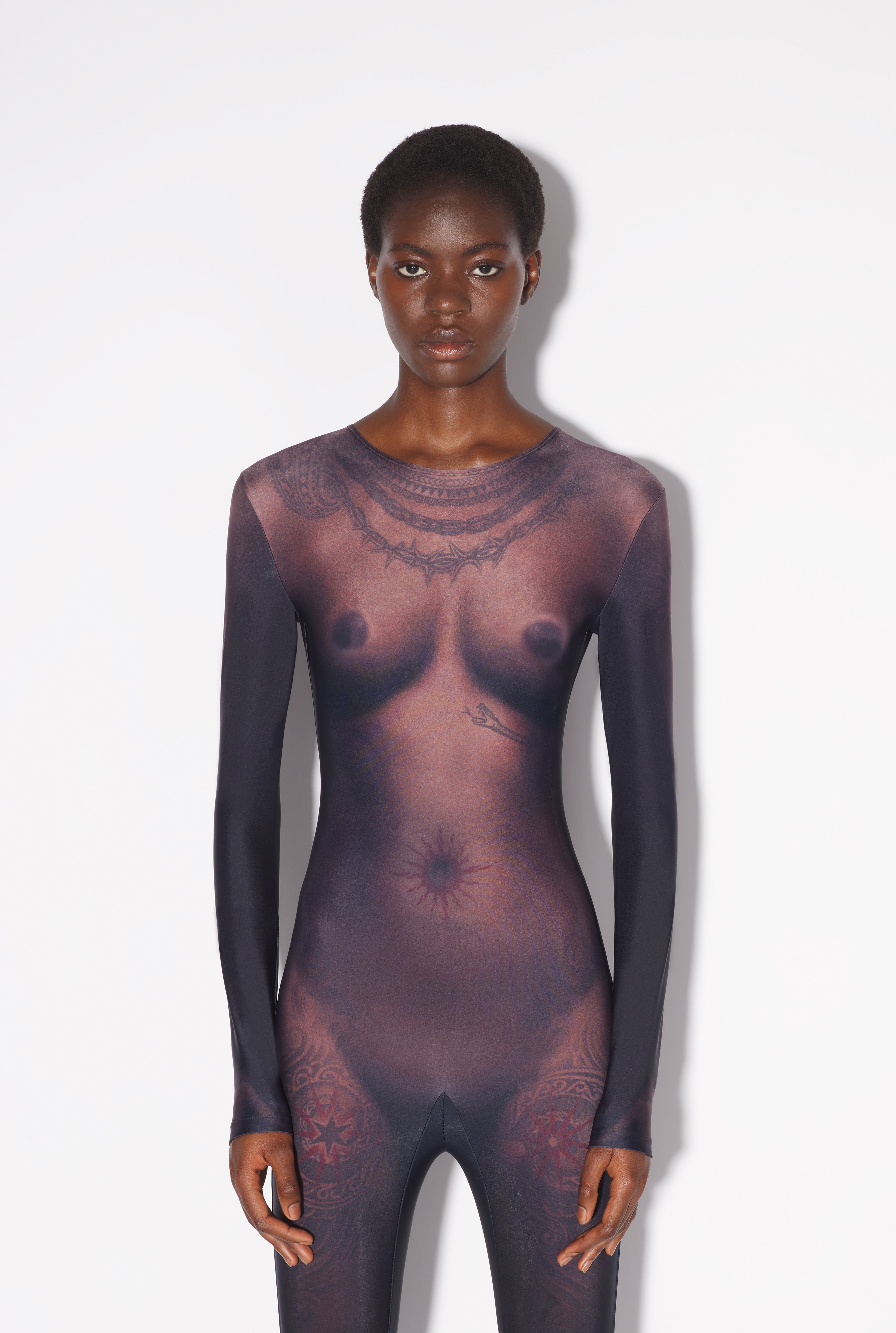 THE EBONY BODY TATTOO JUMPSUIT - 4