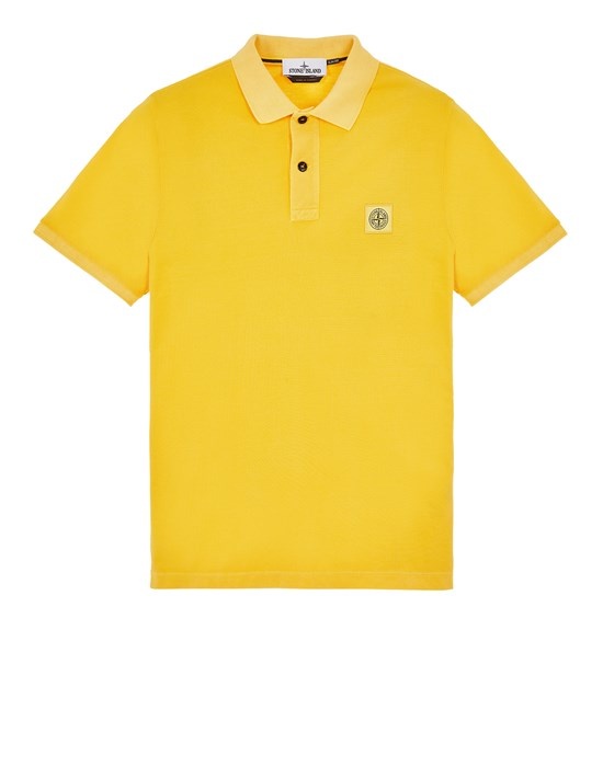 22S67 COTTON PIQUÉ_GARMENT DYED + PIGMENT DYE YELLOW - 1