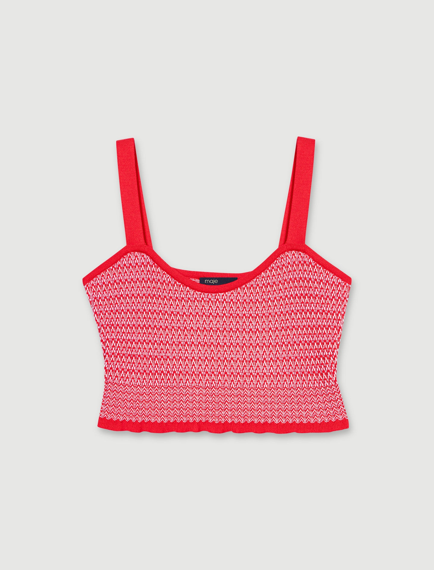 Herringbone knit twin set - 8