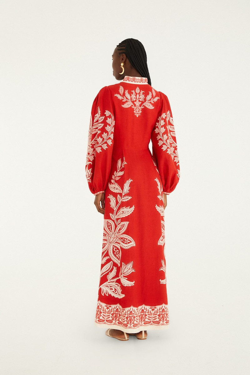 Red Miranda Lenzing Ecovero Euroflax Maxi Dress 3