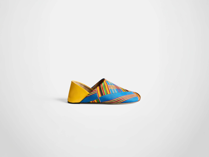 WOMENS SLIPPER MULES IN YELLOW MULTI - 1