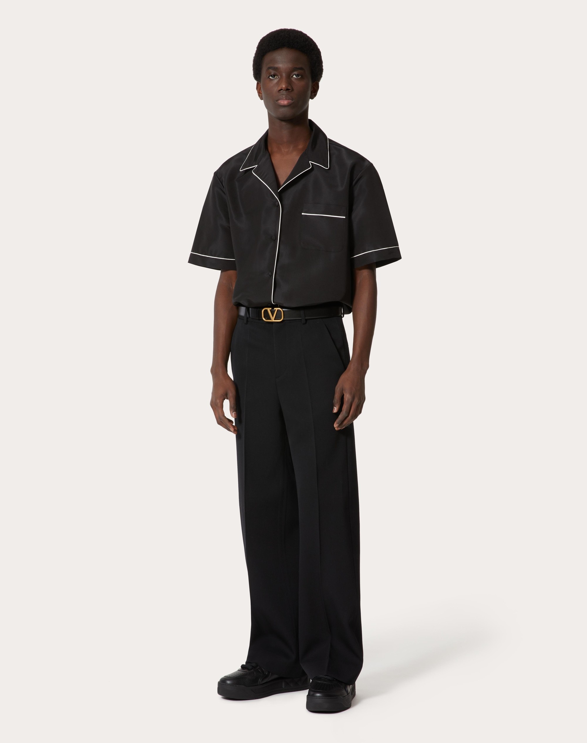 SILK FAILLE SHORT-SLEEVE SHIRT - 2