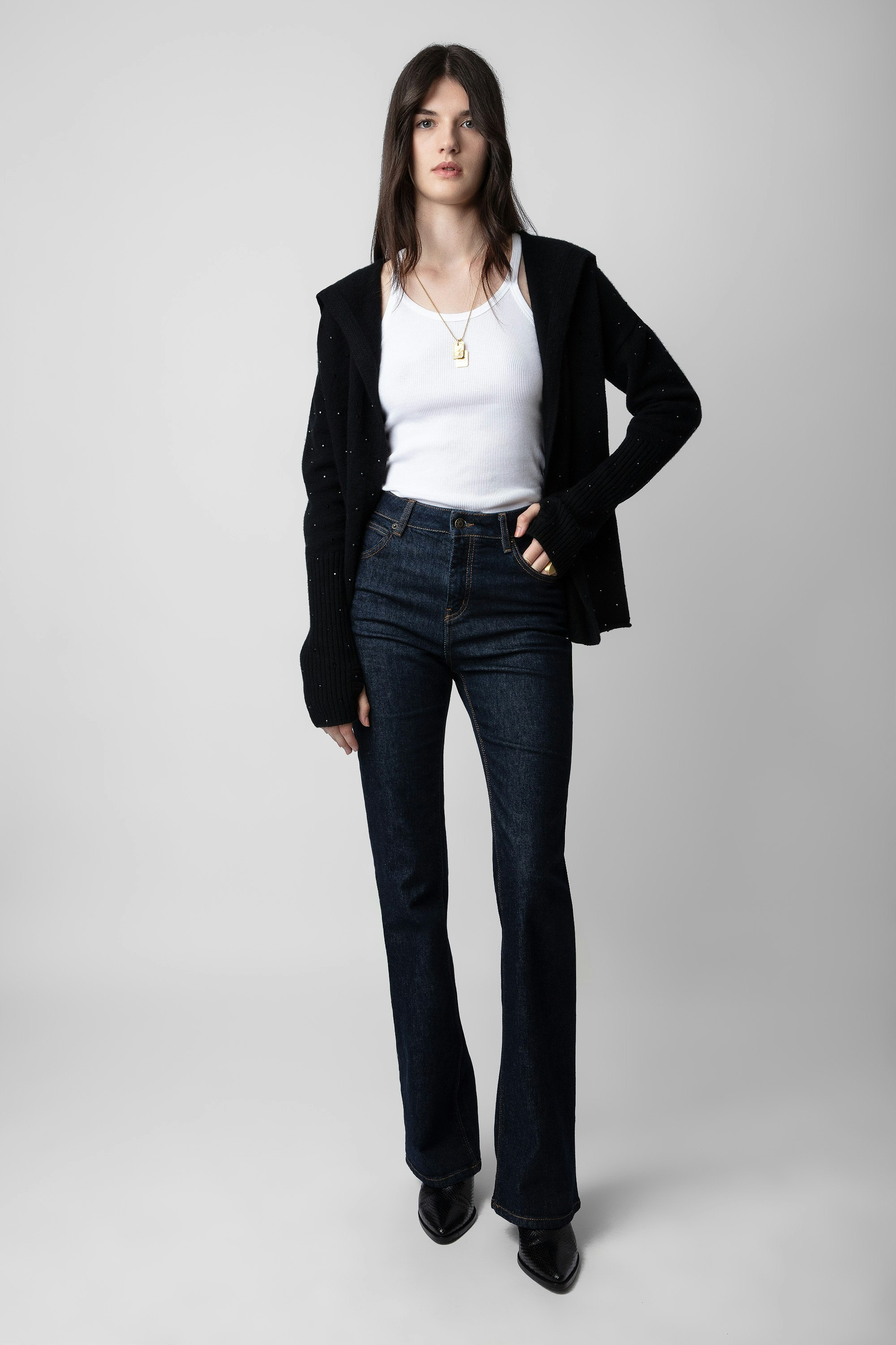 Cosany Diamanté Cashmere Cardigan - 2