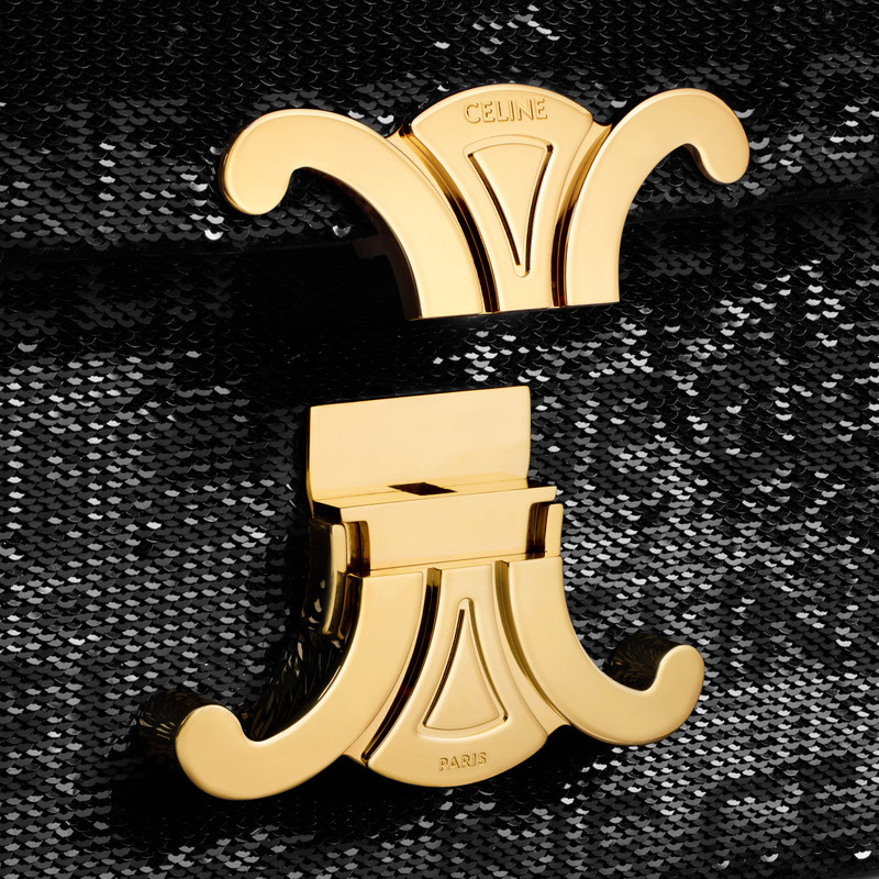 CHAIN SHOULDER BAG CLAUDE in SEQUINS WITH CELINE ALL-OVER 4