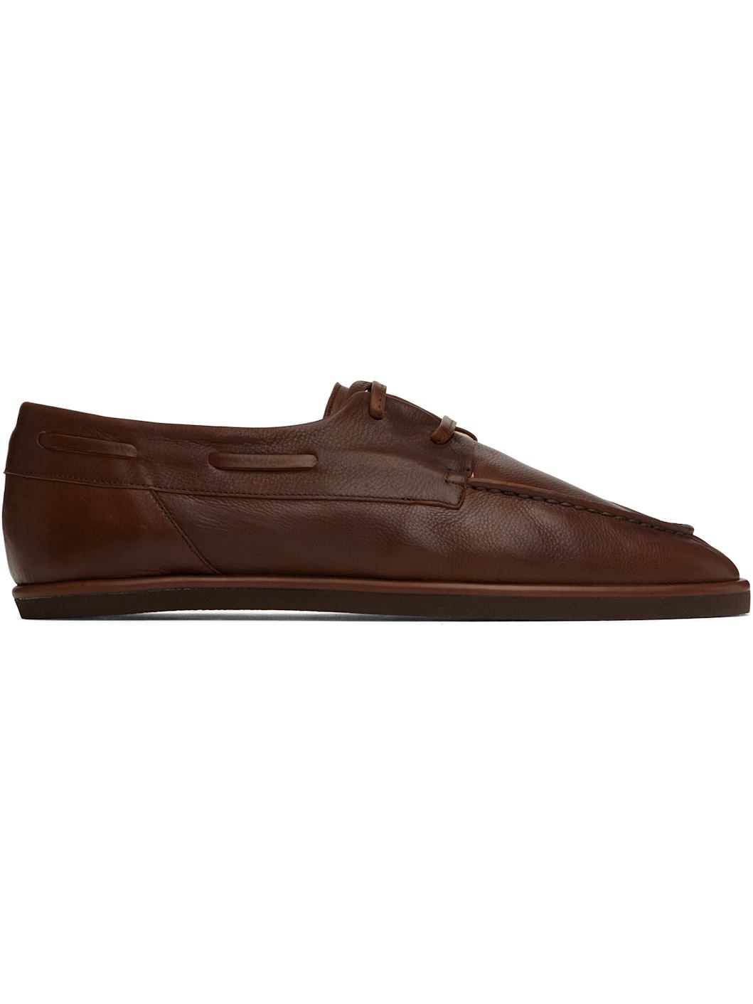 Brown Soft Leather Deck Shoes - 1
