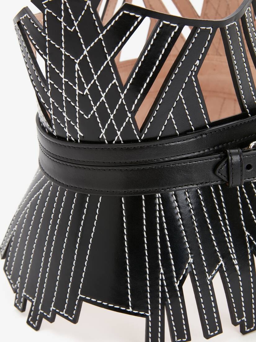 Cage Corset Belt in Black - 3