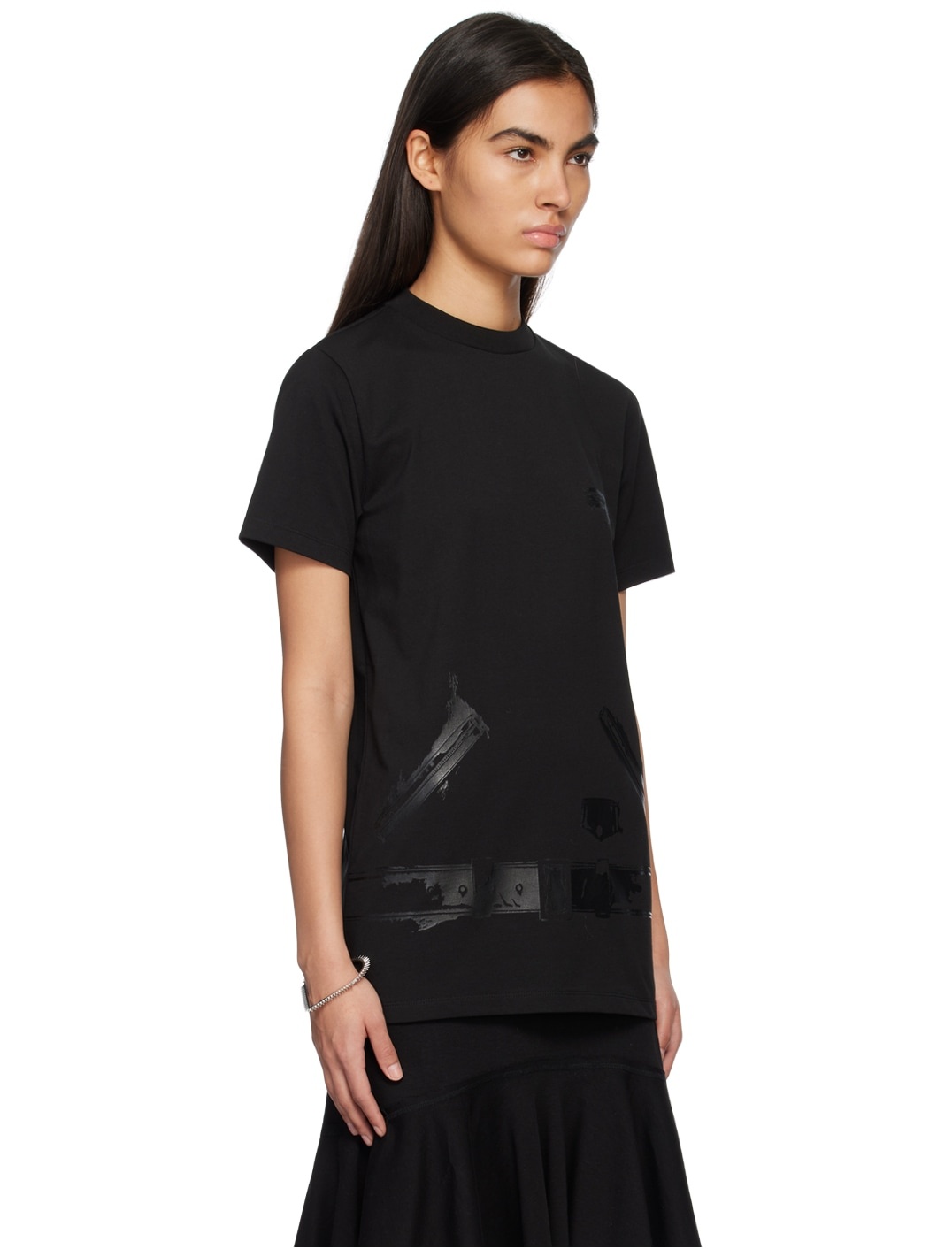 Black Printed T-Shirt - 2