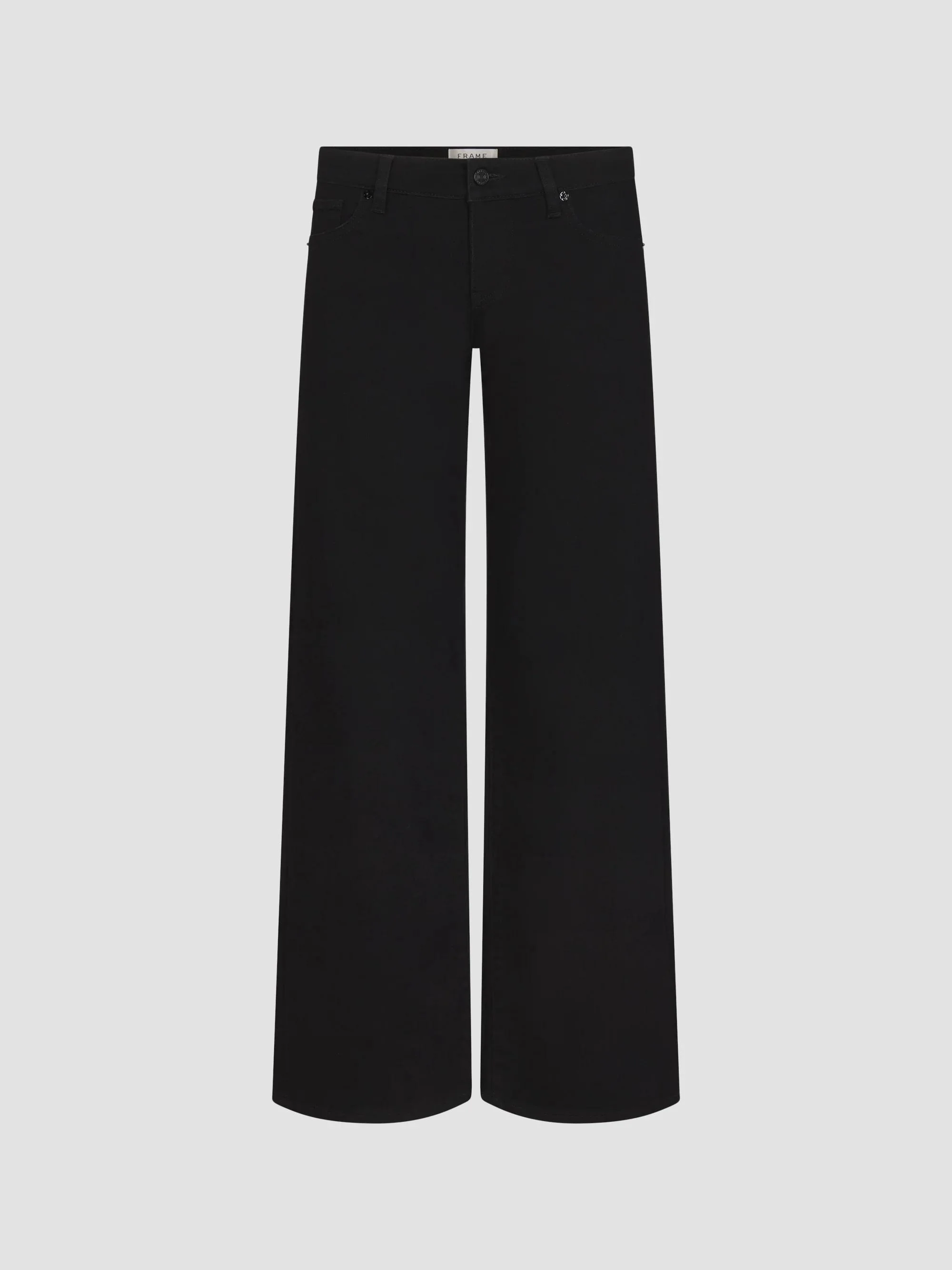 Women's Le Slim Palazzo Low-Rise Wide-Leg Jeans - Black - 1