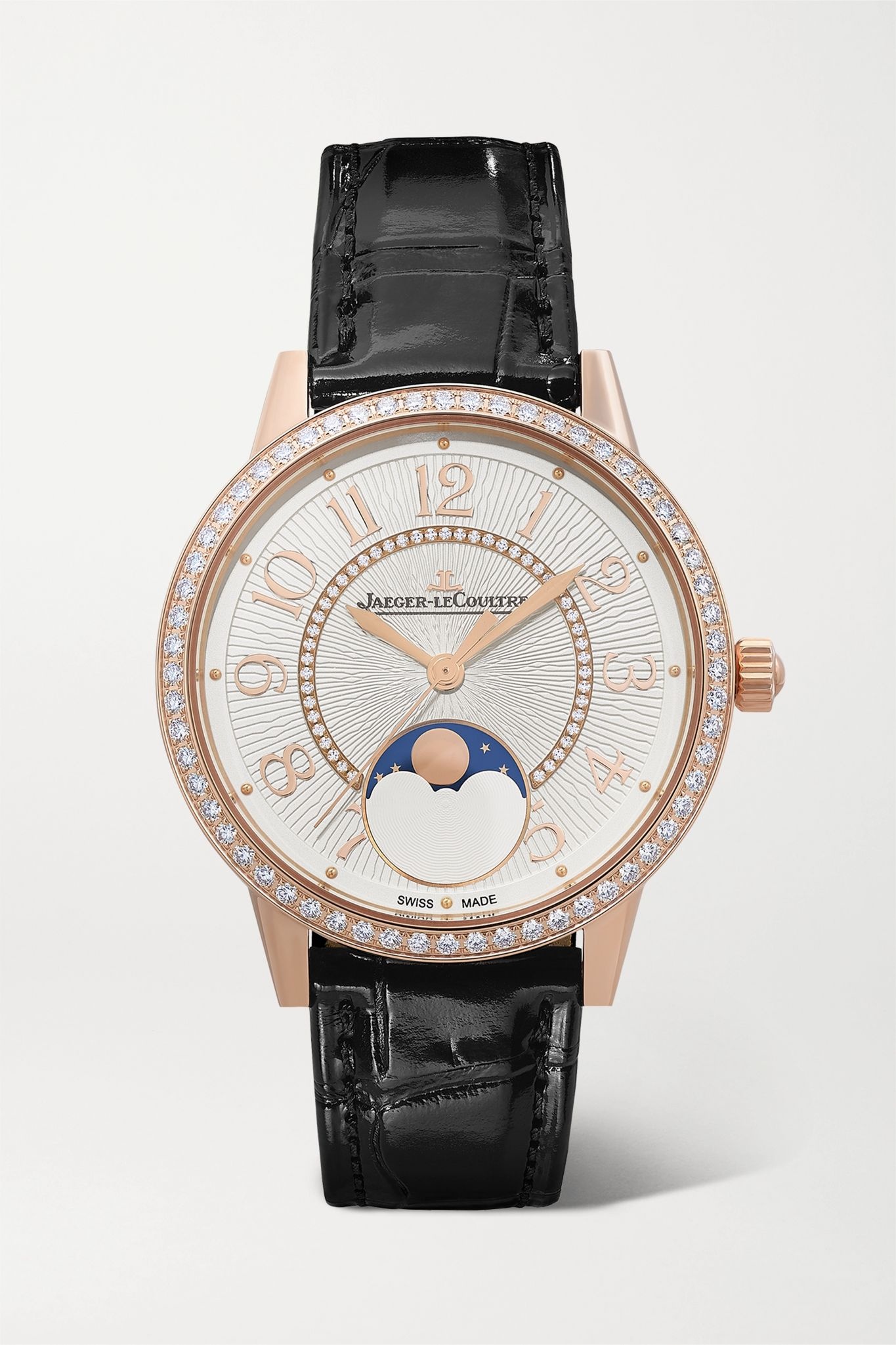 Rendez-Vous Moon Automatic 34mm medium rose gold, alligator and diamond watch - 1