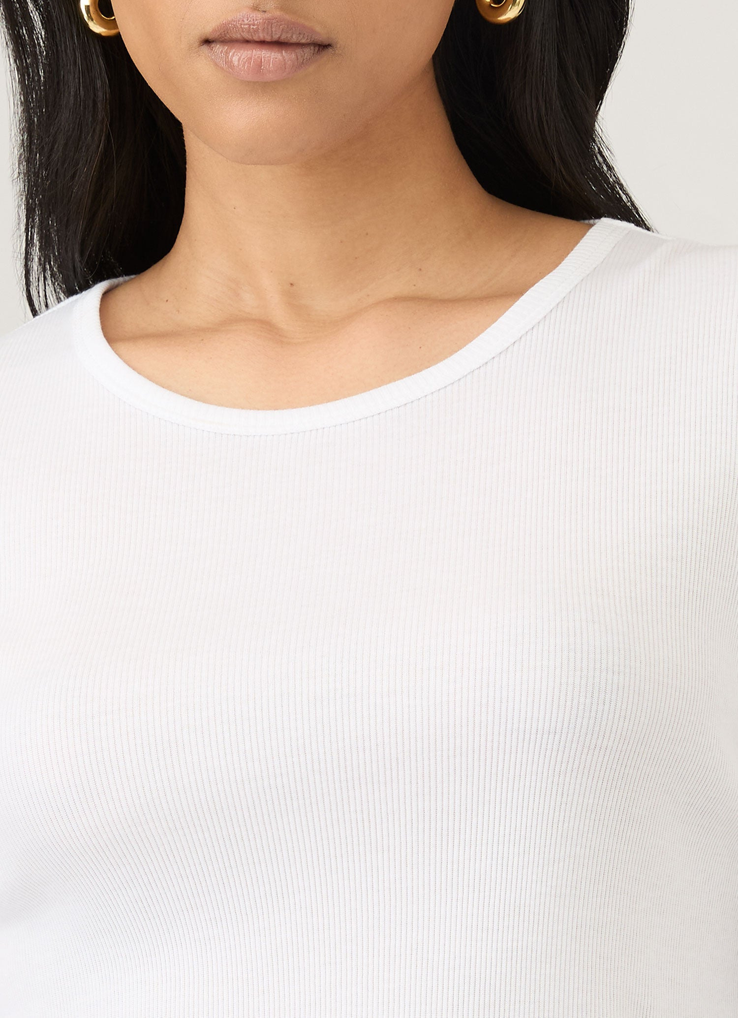 Ribbed Long Sleeve T‑shirt - 4
