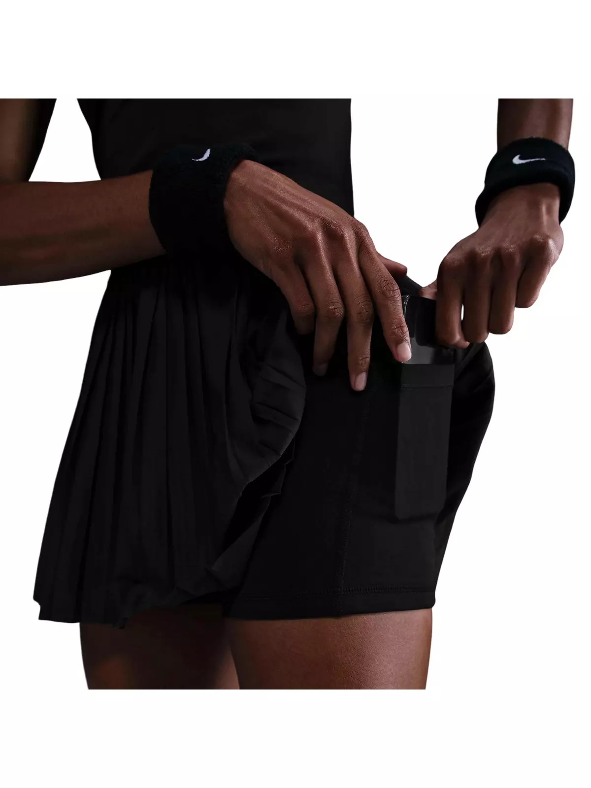 Women's Court Advantage Dri-FIT Pleated Tennis Skirt -Black - 7