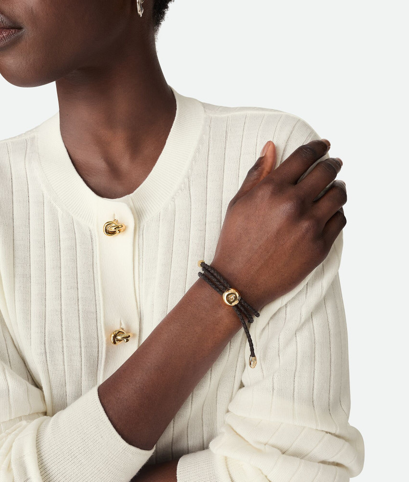 Bottega Veneta Adam Leather Bracelet outlook