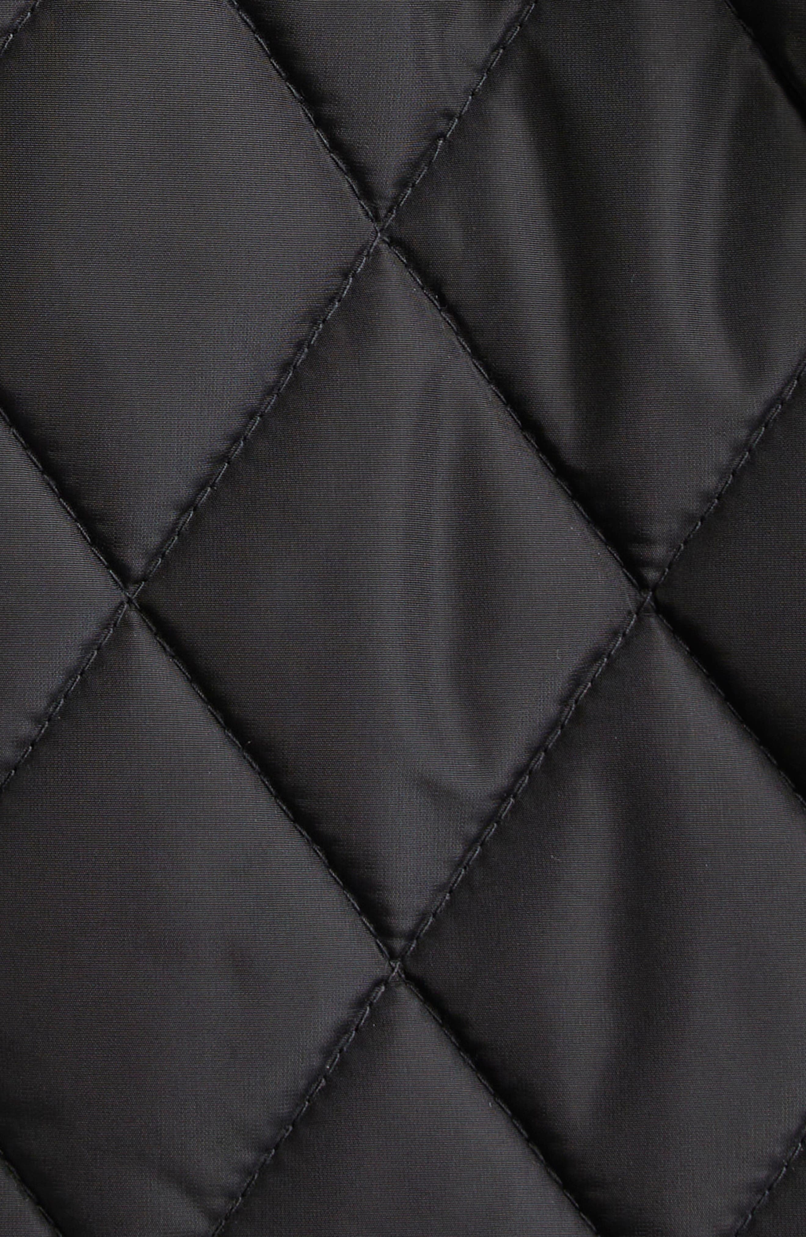 burberry Bromley Hooded Quilted Jacket in Black/Sand Ip Check at Nordstrom - 5