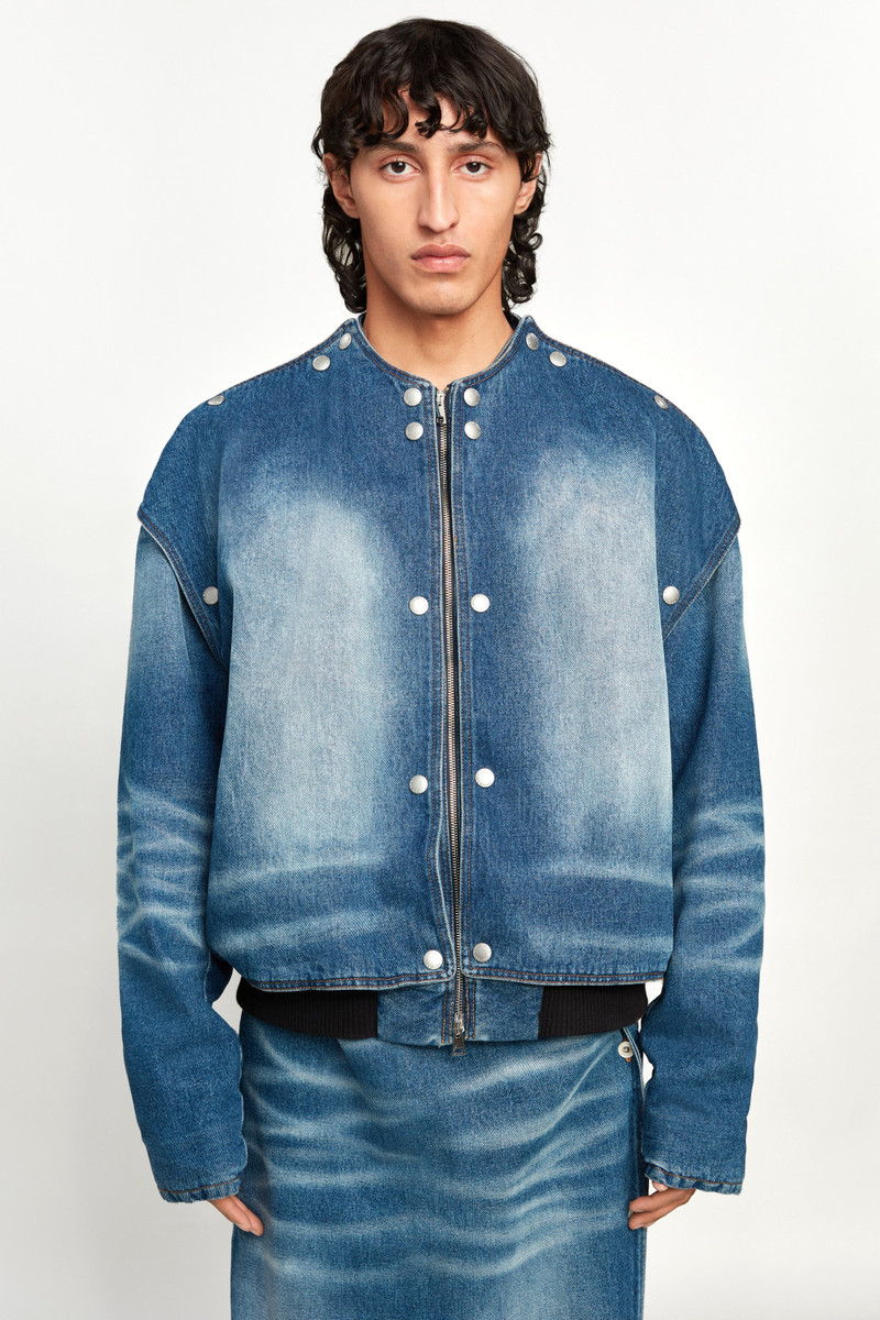Snap Off Denim Bomber Jacket 3