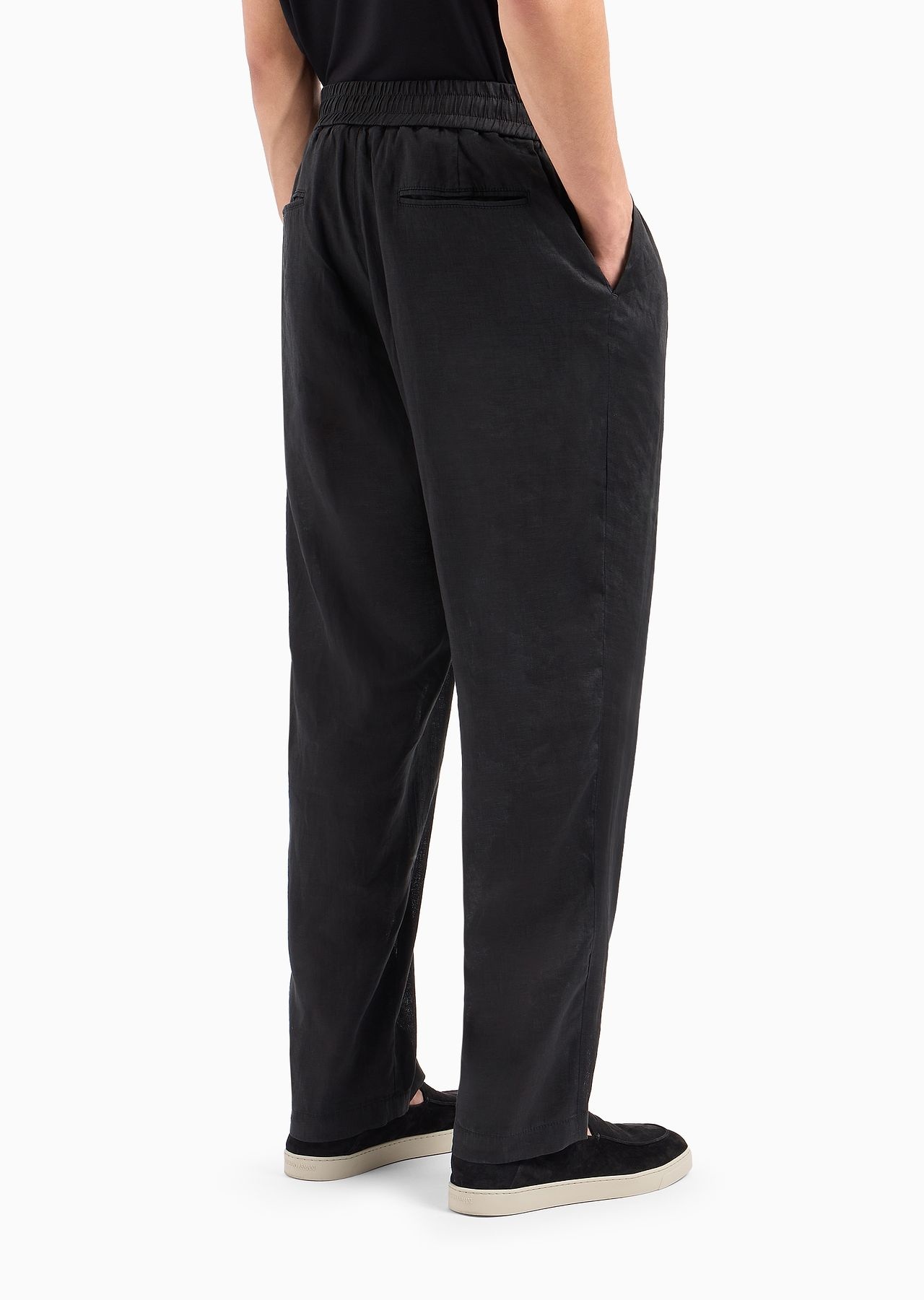 Single-pleat, linen-canvas trousers - 3