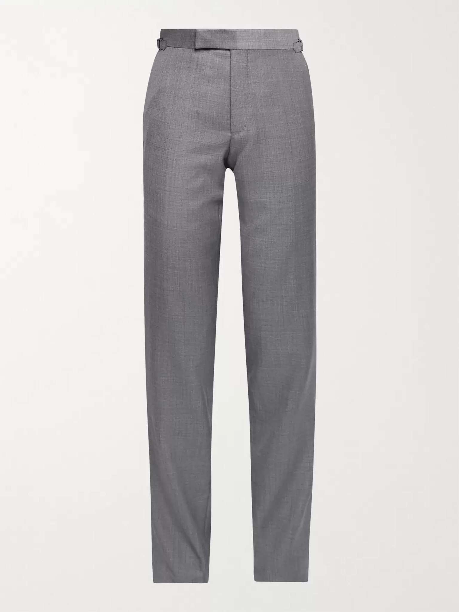 O'Connor Slim-Fit Super 110s Sharkskin Wool Suit Trousers - 1