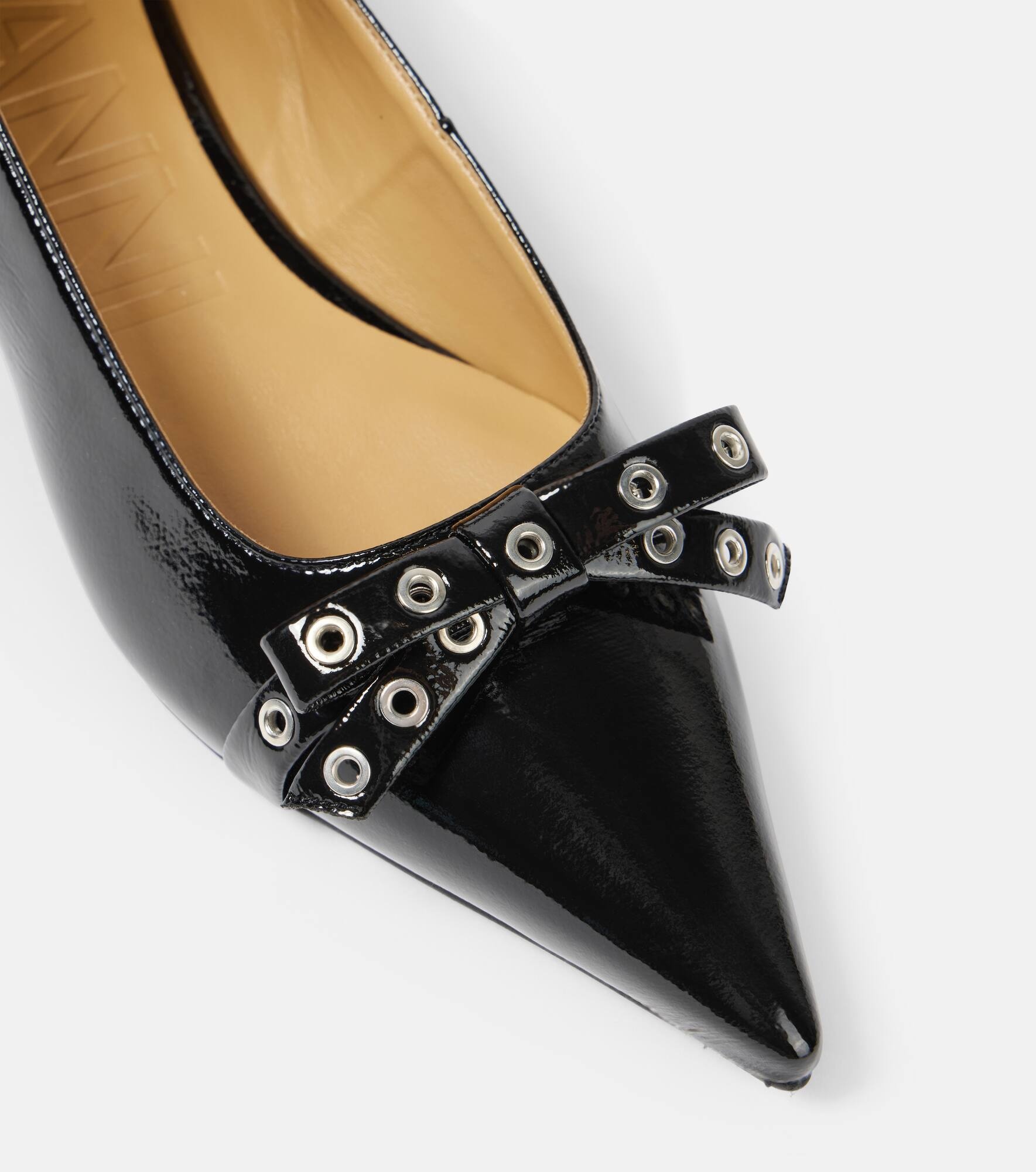 Eyelets Jewel faux leather ballet flats - 5