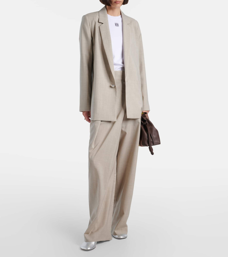 Loewe Asymmetric wool wide-leg pants outlook