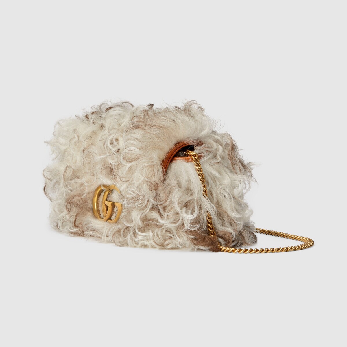 GG Marmont super mini shearling bag - 2