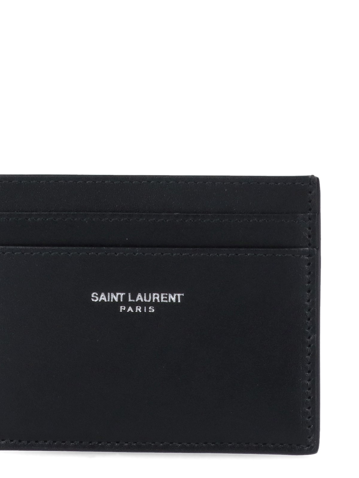 SAINT LAURENT - LEATHER CARD HOLDER - 3