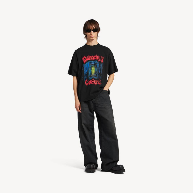 BALENCIAGA Men's Salon De Couture T-shirt Medium Fit in Black outlook