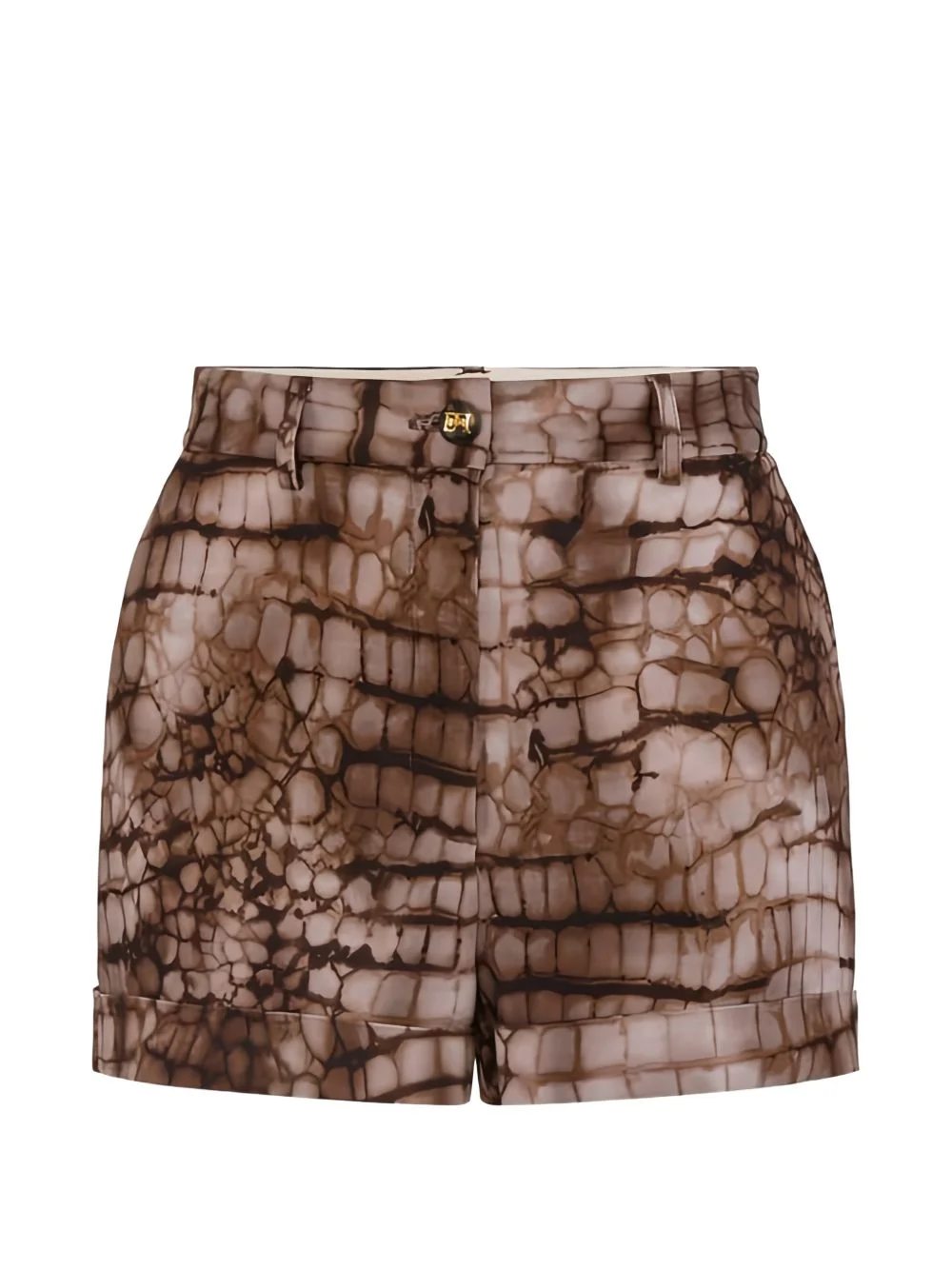 alligator-patterned shorts - 1