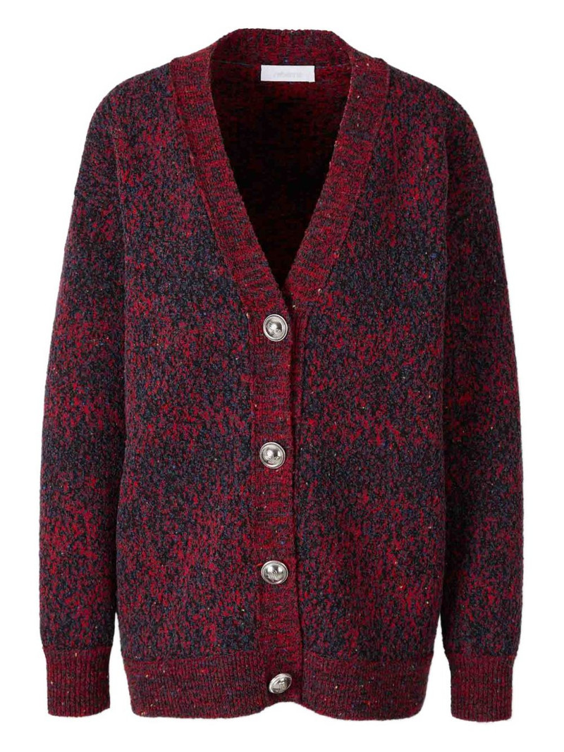 textured button wool cardigan 1