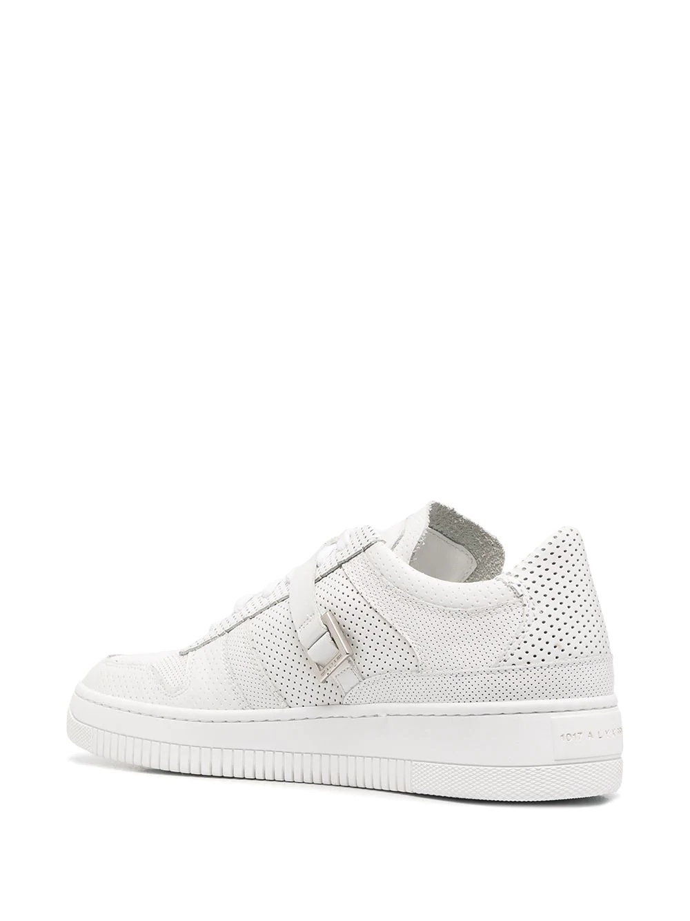 perforated buckled-detail sneakers - 3