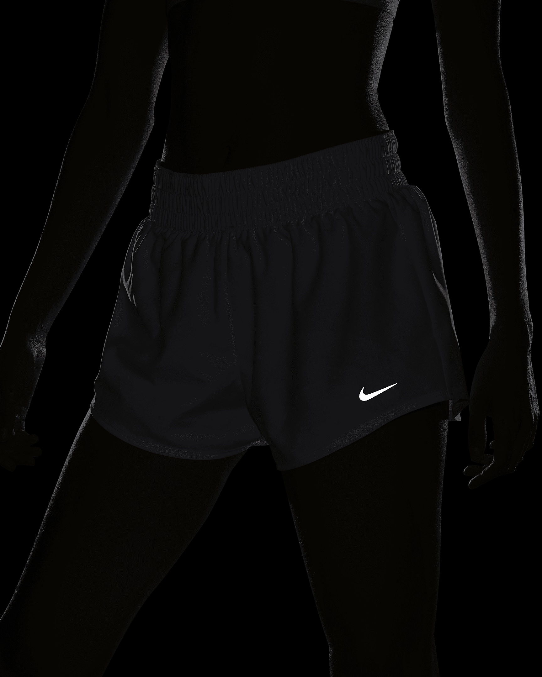 Nike One Women's Dri-FIT Mid-Rise 3" Brief-Lined Shorts - 8