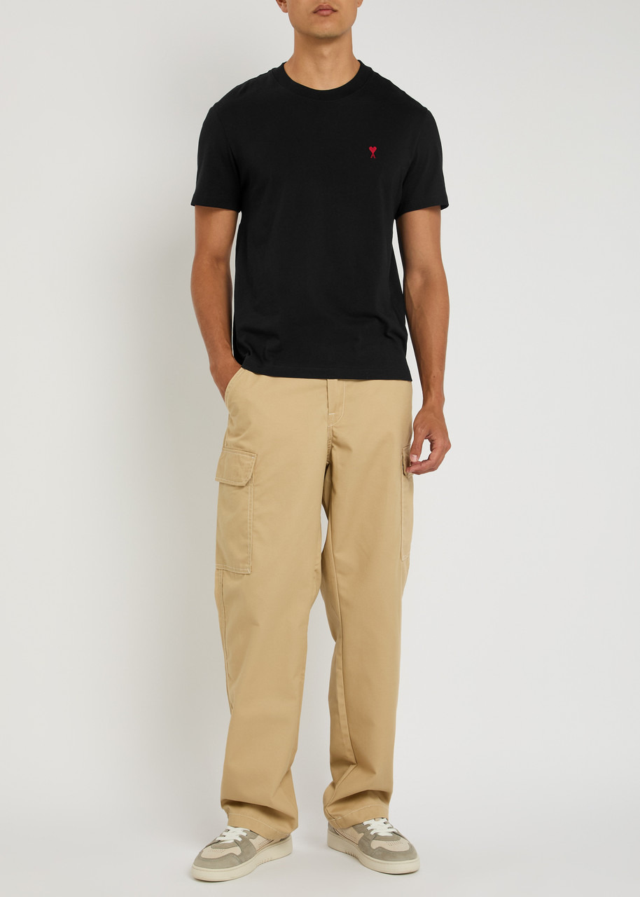 Ami Paris Logo-embroidered Cotton T-shirt - 4