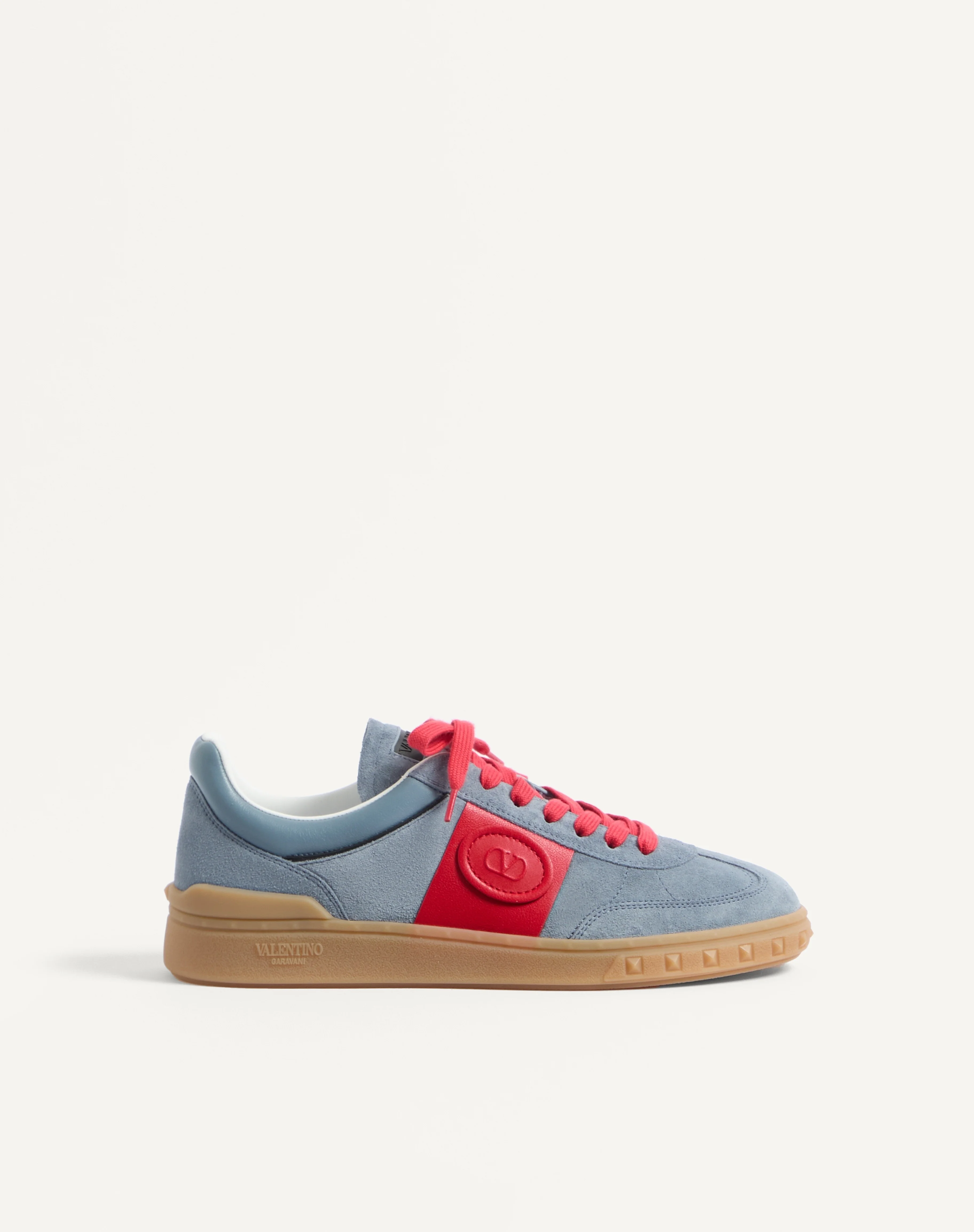 UPVILLAGE LOW TOP TRAINER IN SPLIT LEATHER AND CALFSKIN NAPPA LEATHER - 1