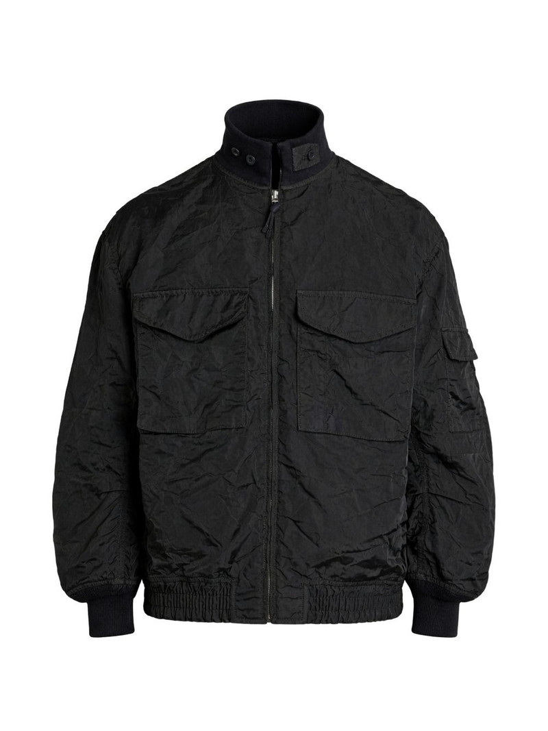 crinkled-finish utility jacket 1