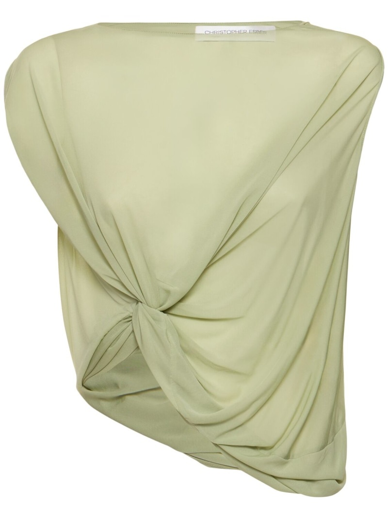 Castillo jersey draped sleeveless top - 1