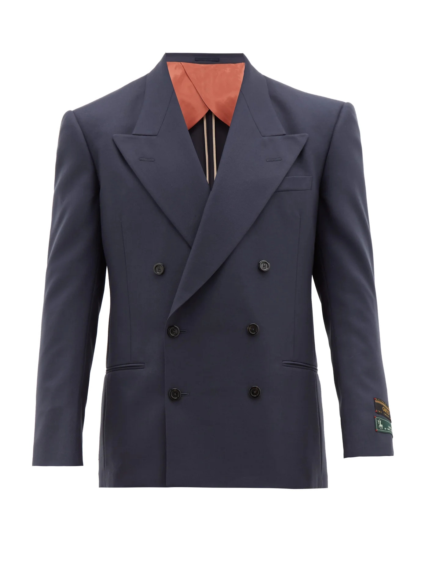 Double-breasted peak-lapel jacket - 1