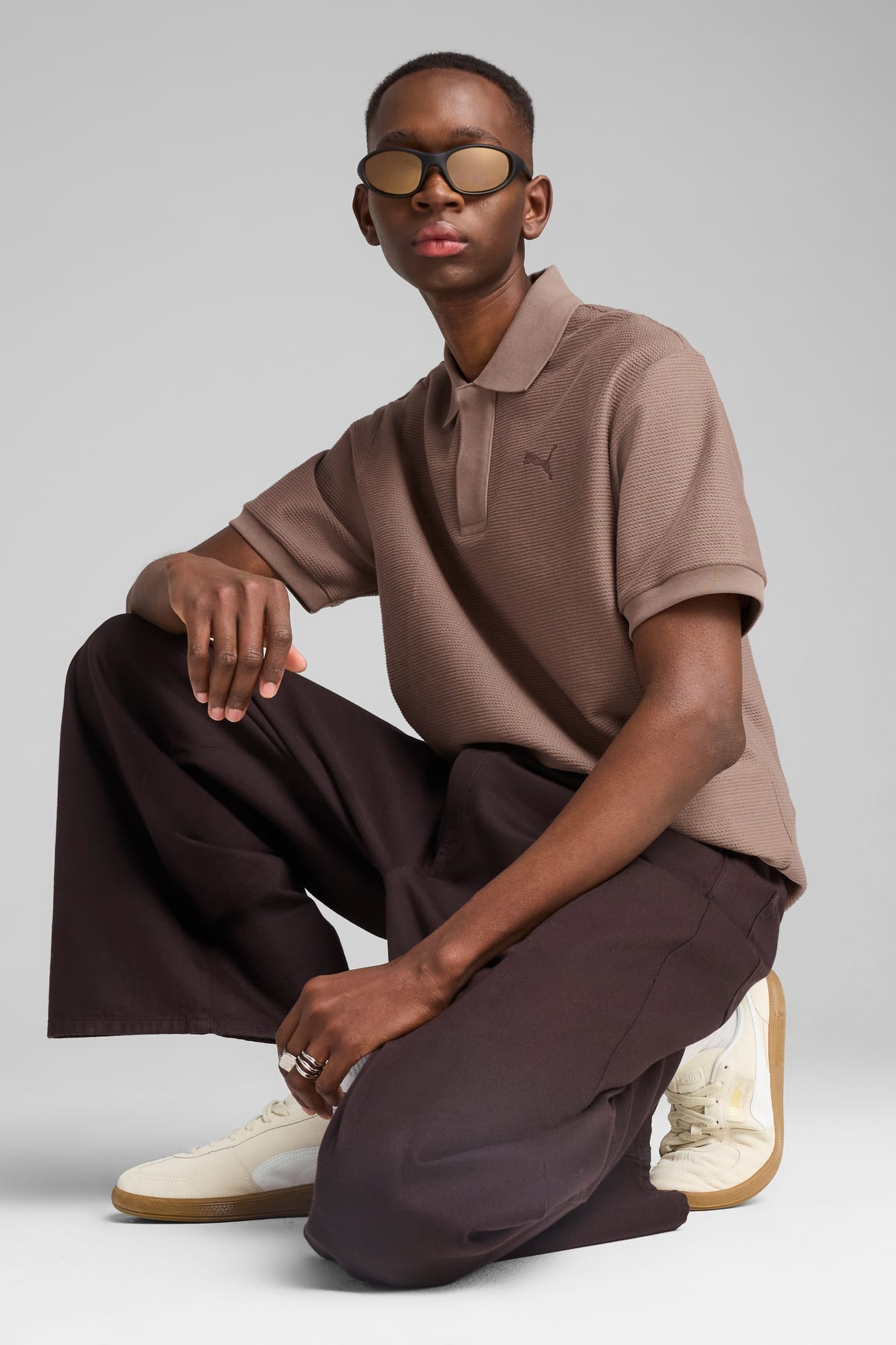 PUMA PREMIUM ESSENTIALS Men's Relaxed Jacquard Polo | REVERSIBLE PUMA PREMIUM ESSENTIALS Men's Relaxed Jacquard Polo | REVERSIBLE